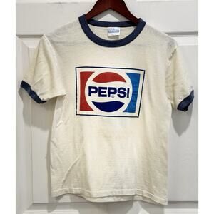 Vtg1984 Pepsi Cola Midnight Road Race Tennessee T-Shirt Ringer Tee Sz Medium